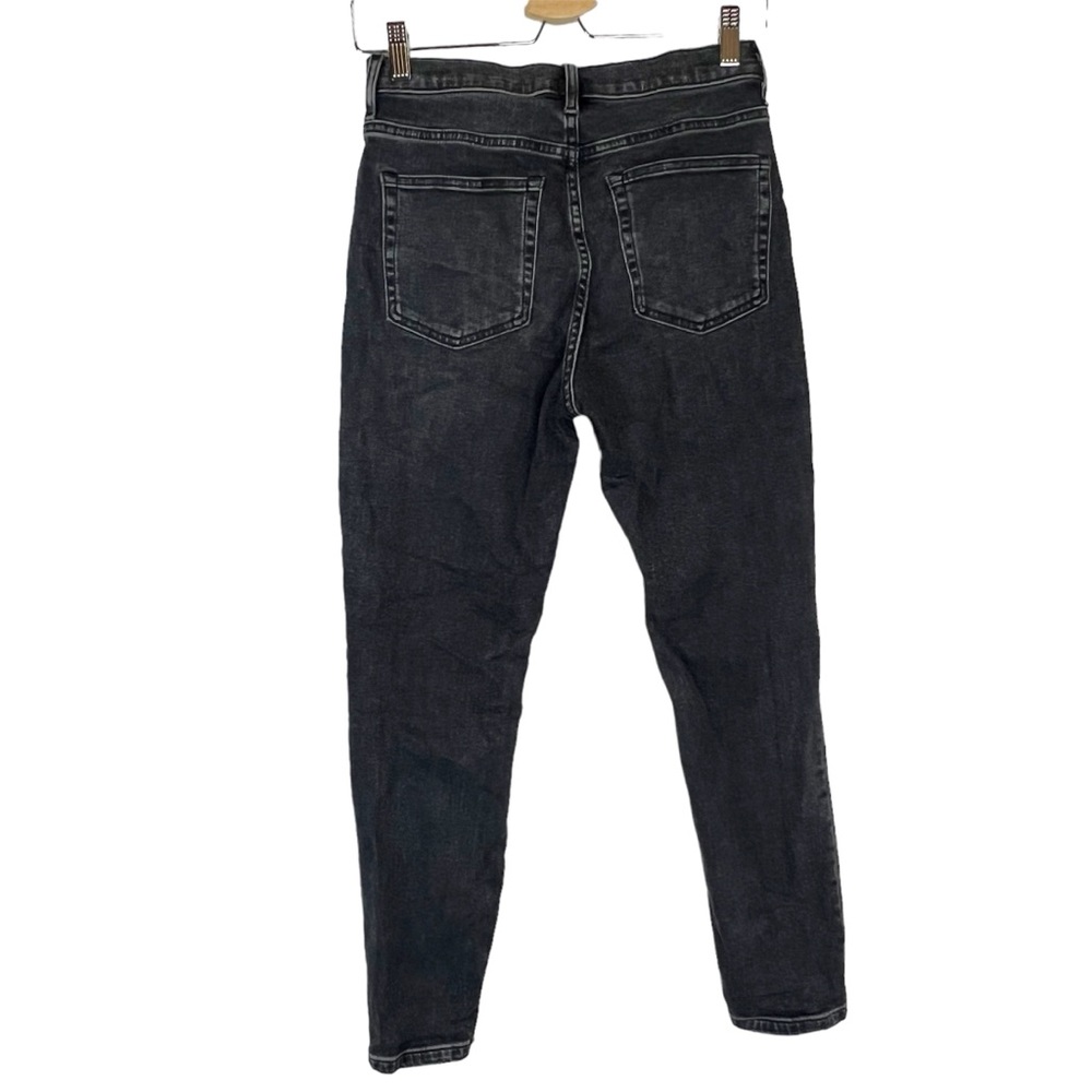 EUC Everlane Black Wash High Rise Skinny Ankle Jeans - Picture 5 of 10